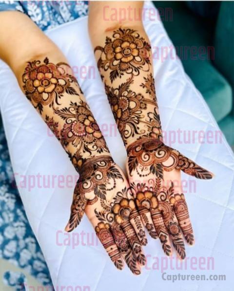 arabic bridal full hand mehndi design