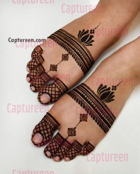 beautiful leg mehndi designs