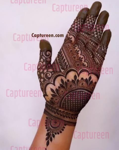 easy full palm mehndi designs