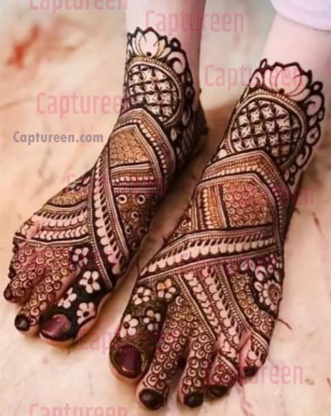 dulhan mehndi designs for legs free download