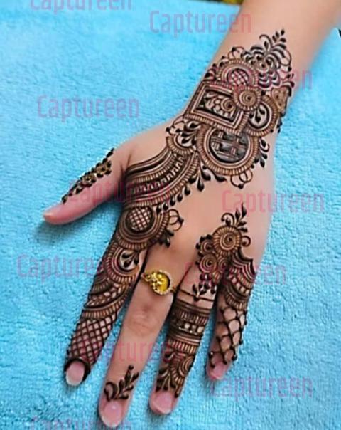 mehndi back side simple design