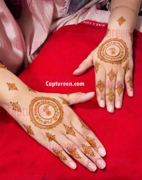 easy mehndi circle design