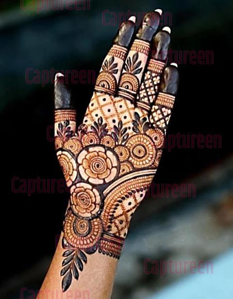 mehndi flower designs for hands