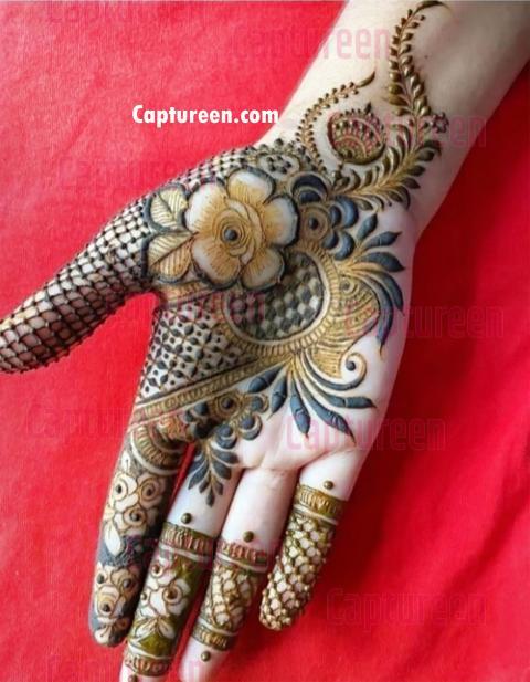 beautiful mehndi design palm