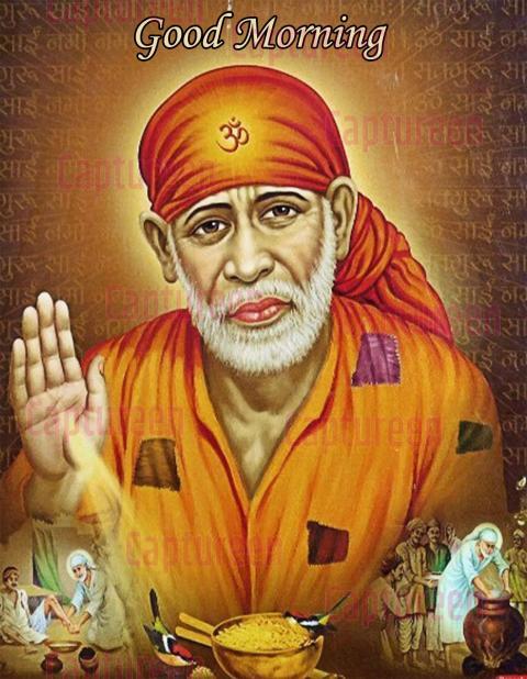 Lord Sai Baba Good Morning Images with Spiritual Blessings