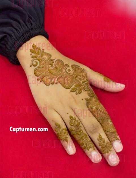 back side mehndi design pic