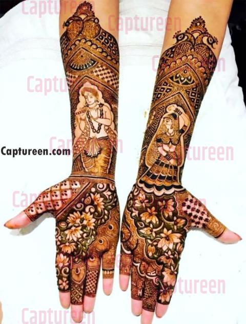 dulha dulhan mehndi design photo