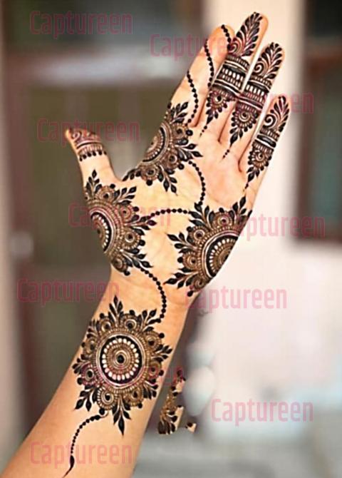 mehndi design for full hand easy