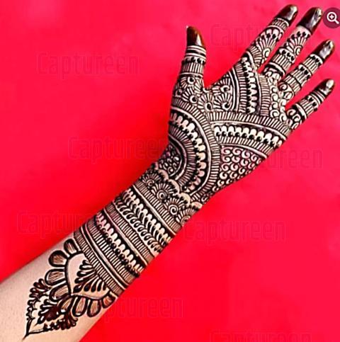 mehndi designs left hand front