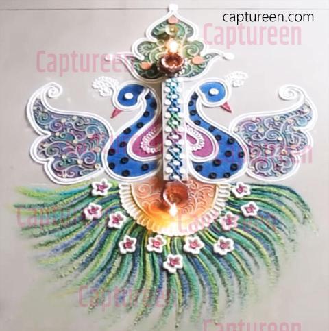 vertical rangoli designs