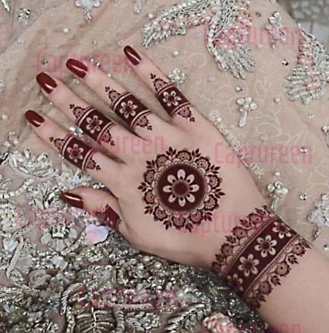 gol gol mehndi design