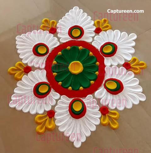 simple sober rangoli