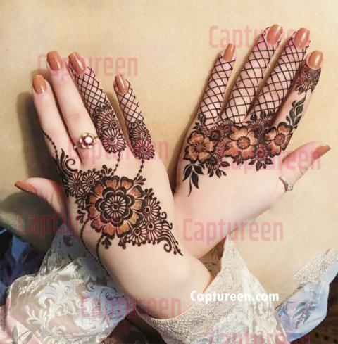 big flower arabic mehndi design