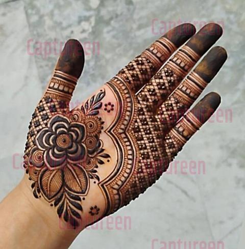 palm mehndi design latest