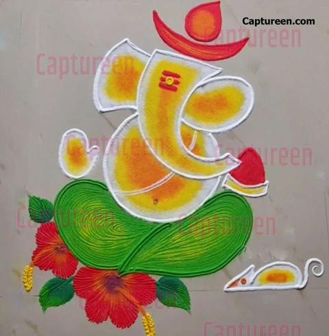 pan ganpati rangoli