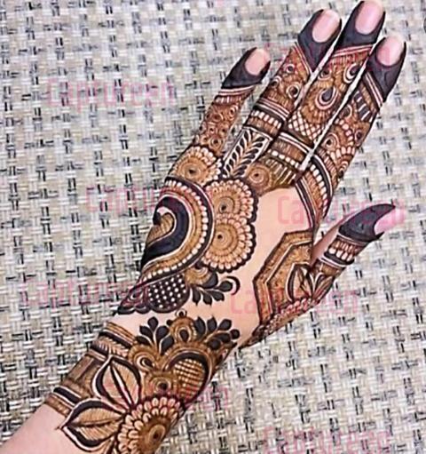 indian mehndi design back side