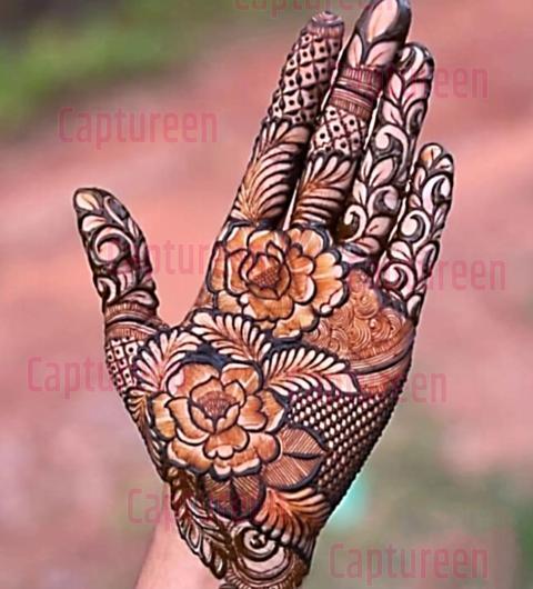 mehndi design flower easy