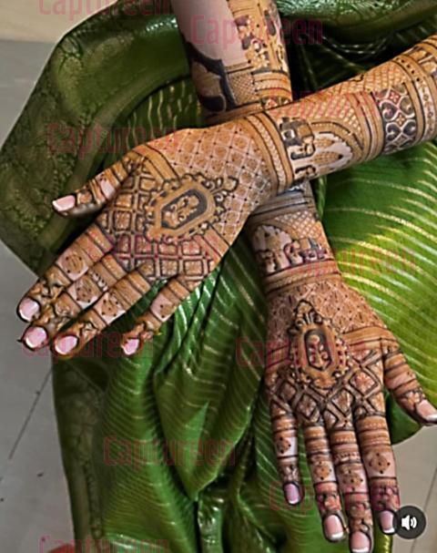 royal engagement mehndi design