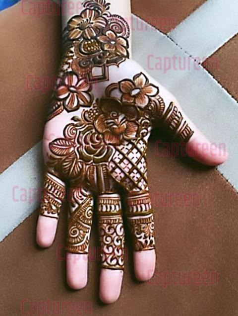 mehndi design in flower