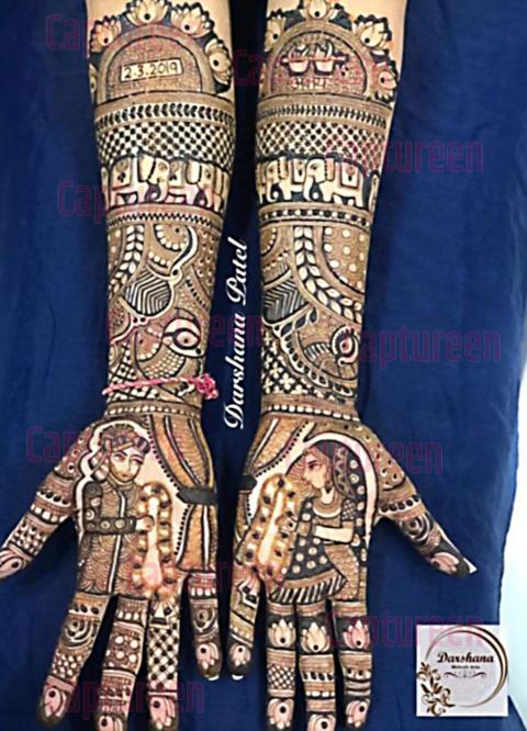 raja rani mehndi design